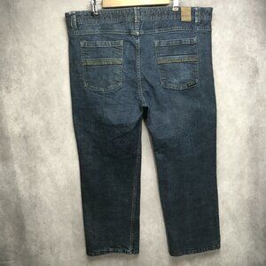 Prana Mens Slim Fit Jeans Blue size 38x25 Tailored Inseam Stretch Denim Dark